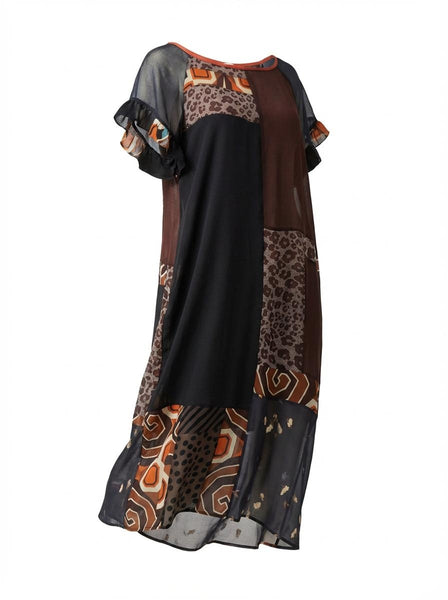 Silk Chiffon and Print Chiffon Tunic