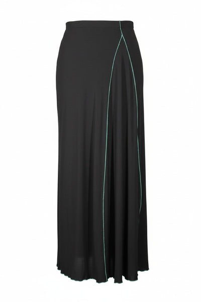 Black Matte Jersey Skirt