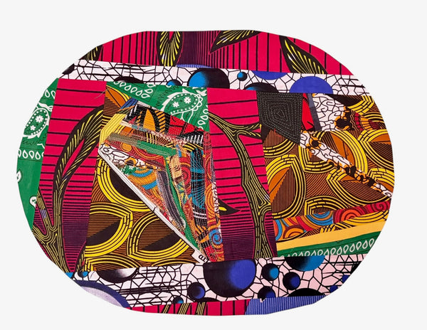 Set 5 Oval Placemats 4 Patchwork