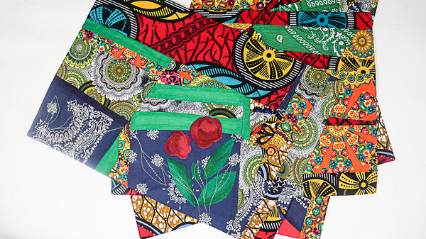 African Print Patchwork Placemats set 2
