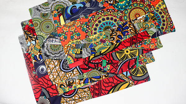 African Print Patchwork Placemats set 3