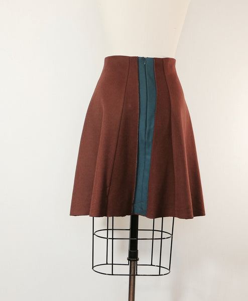 Patchwork Wool Skirt