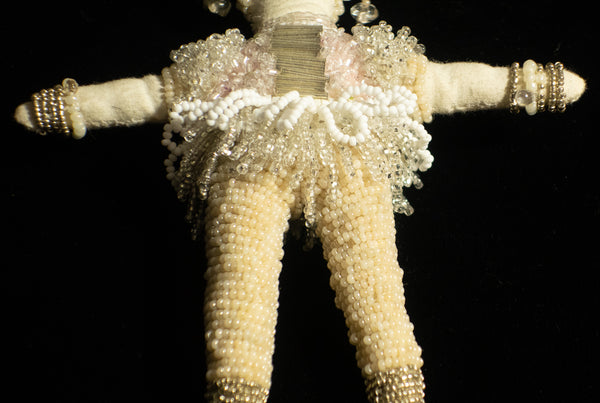 Beaded Doll with Creme Colored Beads