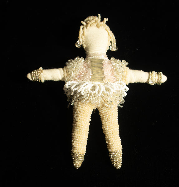 Beaded Doll with Creme Colored Beads
